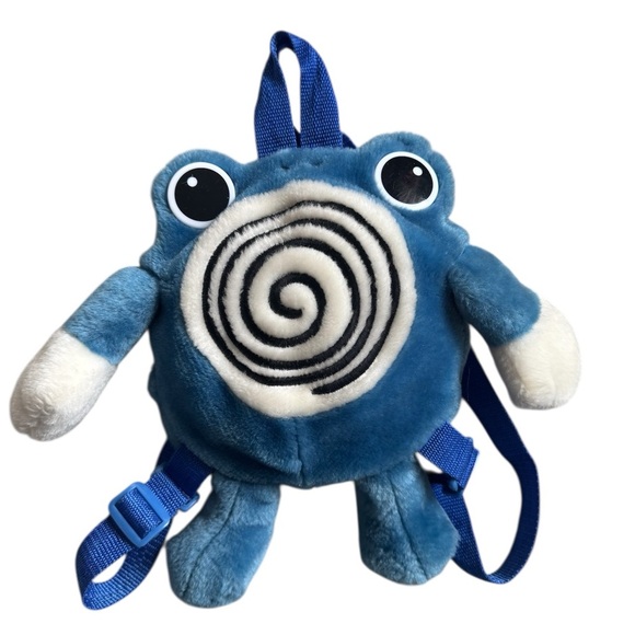 VTG '90s Rare Nintendo Official Pokémon Poliwhirl Plush Zipper Backpack - Picture 1 of 8